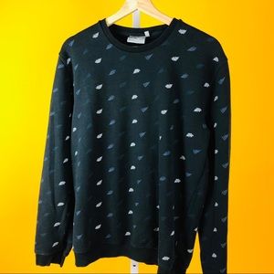 WESC Navy Blue Crewneck Pullover Sweater Sz M